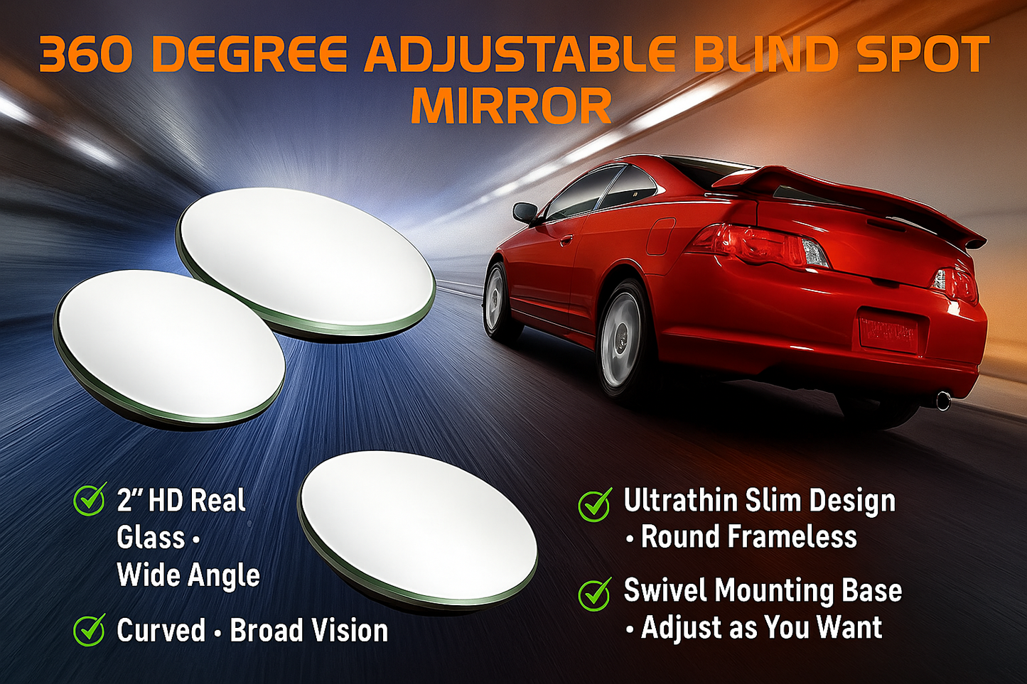 2" Round Wide Angle Blind Spot Mirror